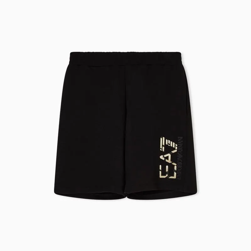 Sort EA7 TRAIN PREMIUM LABEL M SHORT SPECIAL LOGO negru
