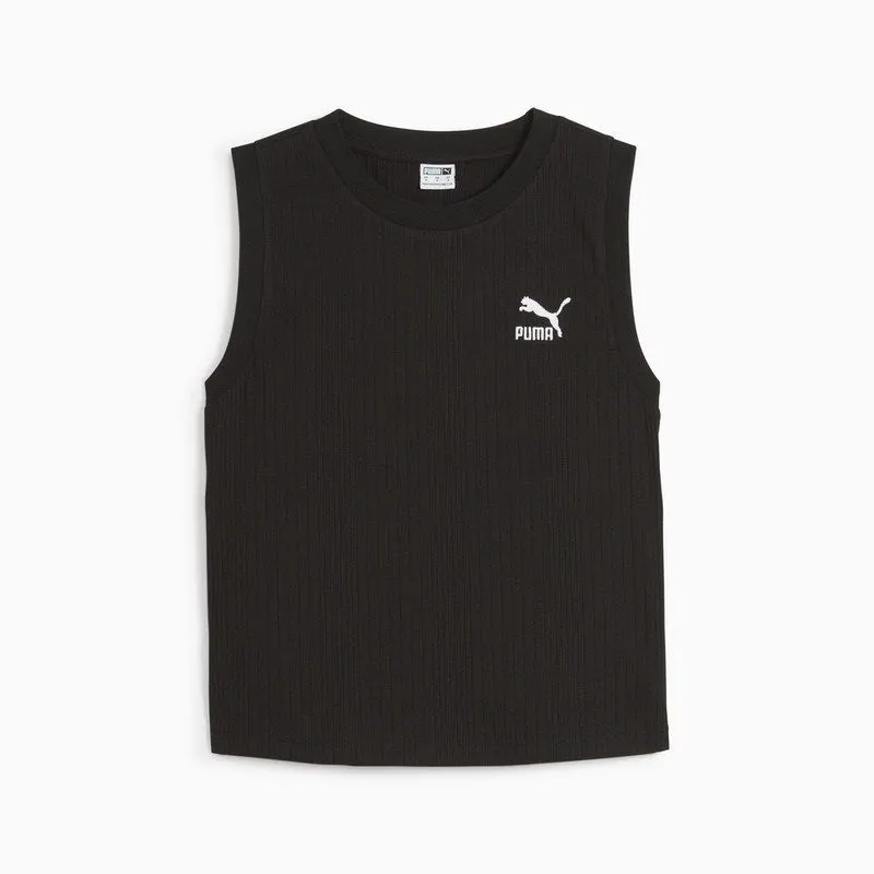 Maiou Puma Classics Ribbed Relaxed Tank negru