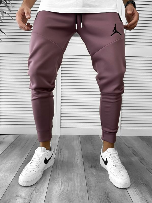 Pantaloni de trening maro conici, silon, 12361 1-1
