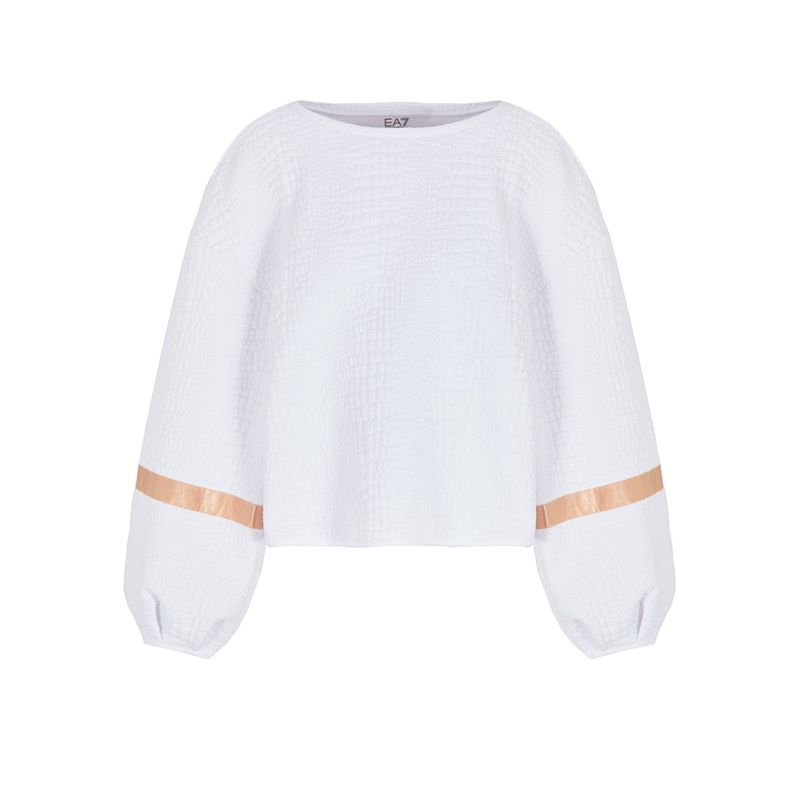Bluza EA7 W T Top Cn Interlock 3D albă