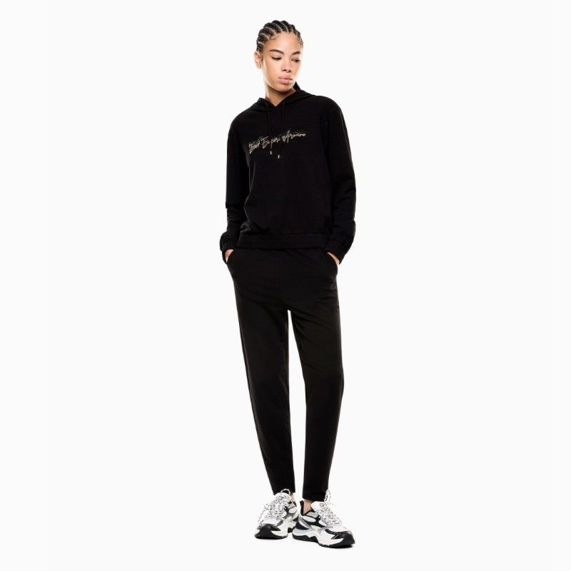 Trening EA7 TRAIN TRACKSUIT W HO RN CH STRASS negru