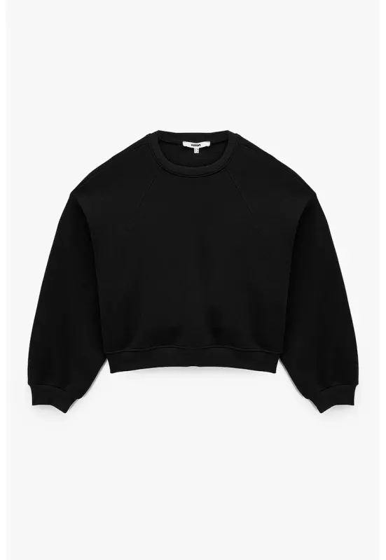 Bluza de trening cu decolteu la baza gatului - Negru
