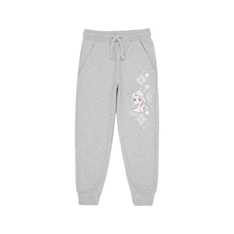 Pantaloni trening fete, gri, buzunare laterale, Frozen Engros