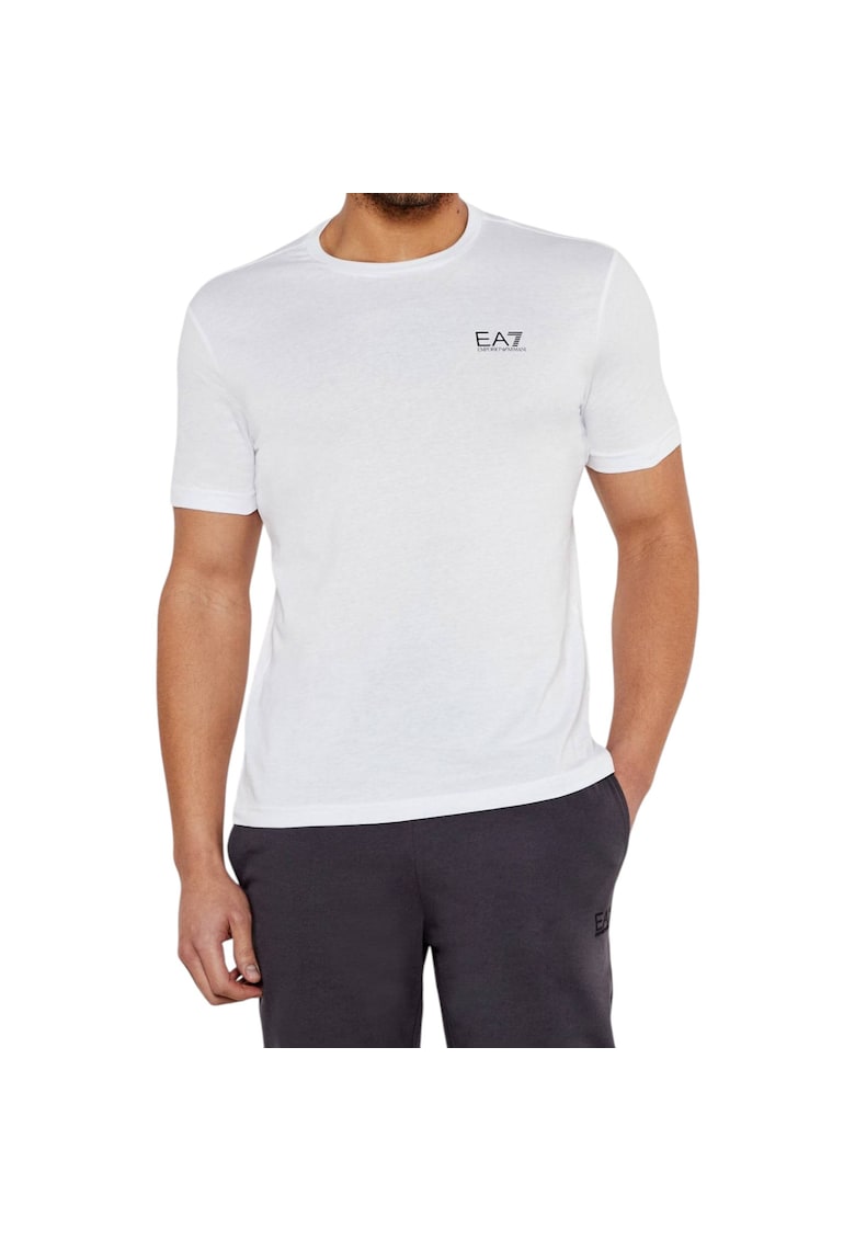 Tricou  EA7 Train Logo Series 40714 - Alb/Gri