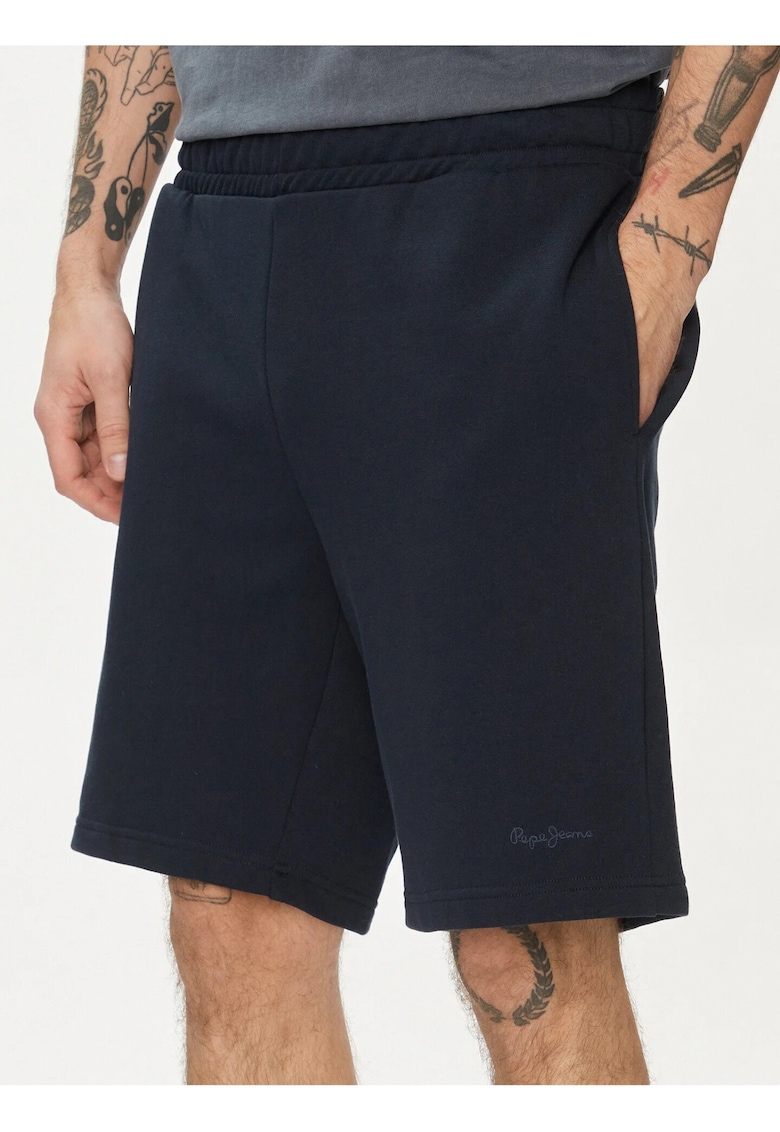 Pantaloni scurti sport barbati -  Bumbac - Bleumarin -
