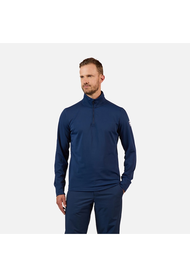 Bluza sport  MID LAYER STRETCH - cu fermoar - pentru barbati - albastru inchis - Albastru inchis