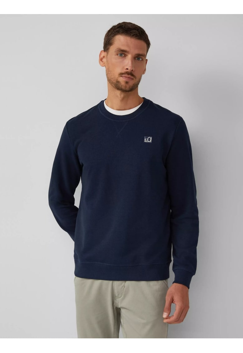 Bluza de trening regular-fit cu aplicatie logo - Bleumarin inchis