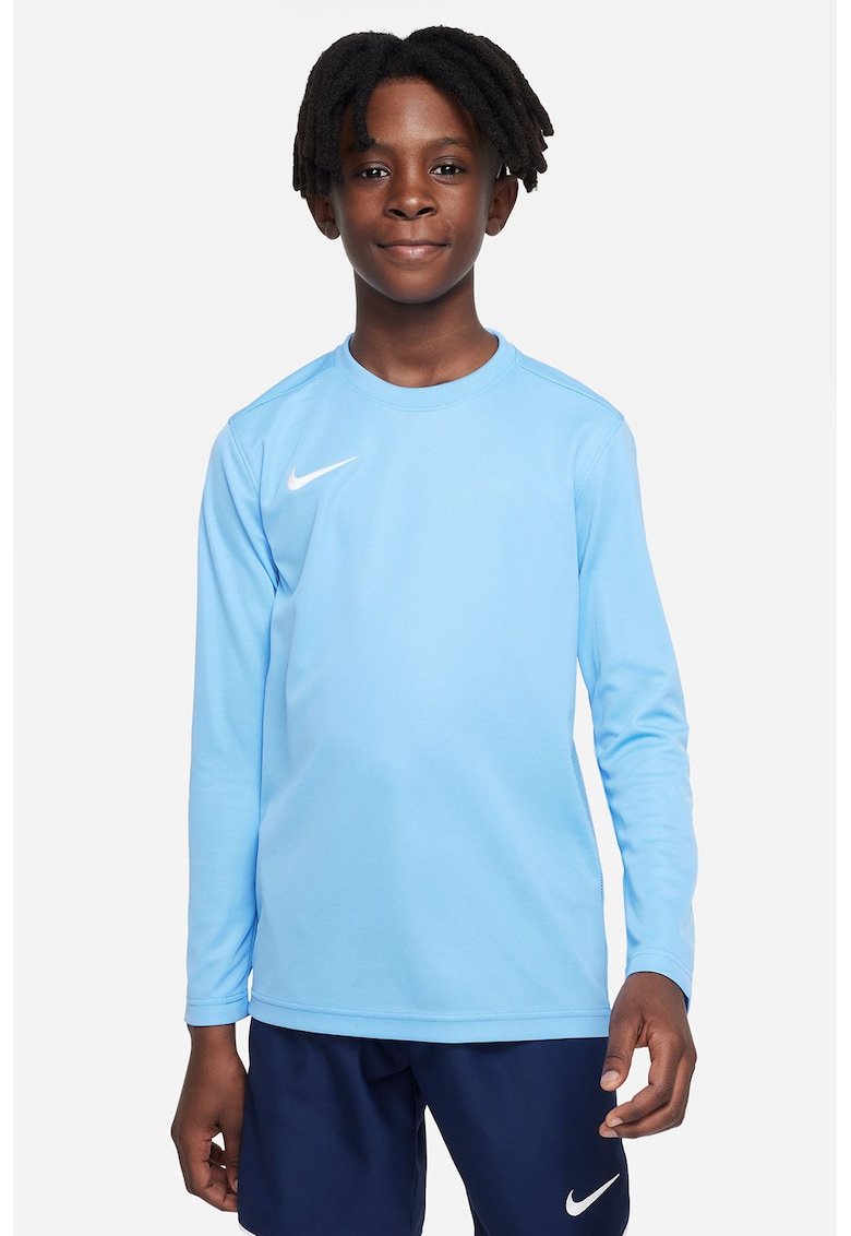 Bluza cu logo si tehnologie Dri-Fit pentru fotbal - Albastru pastel