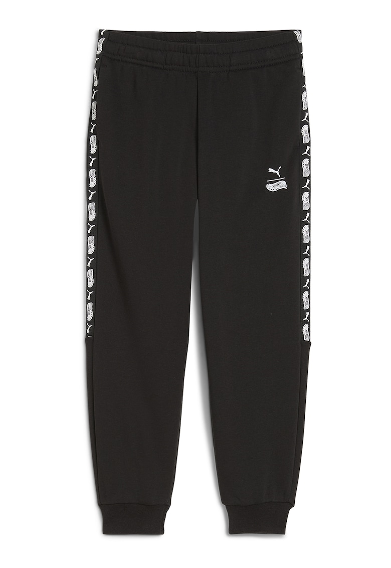 Pantaloni de trening cu logo - Alb/Negru