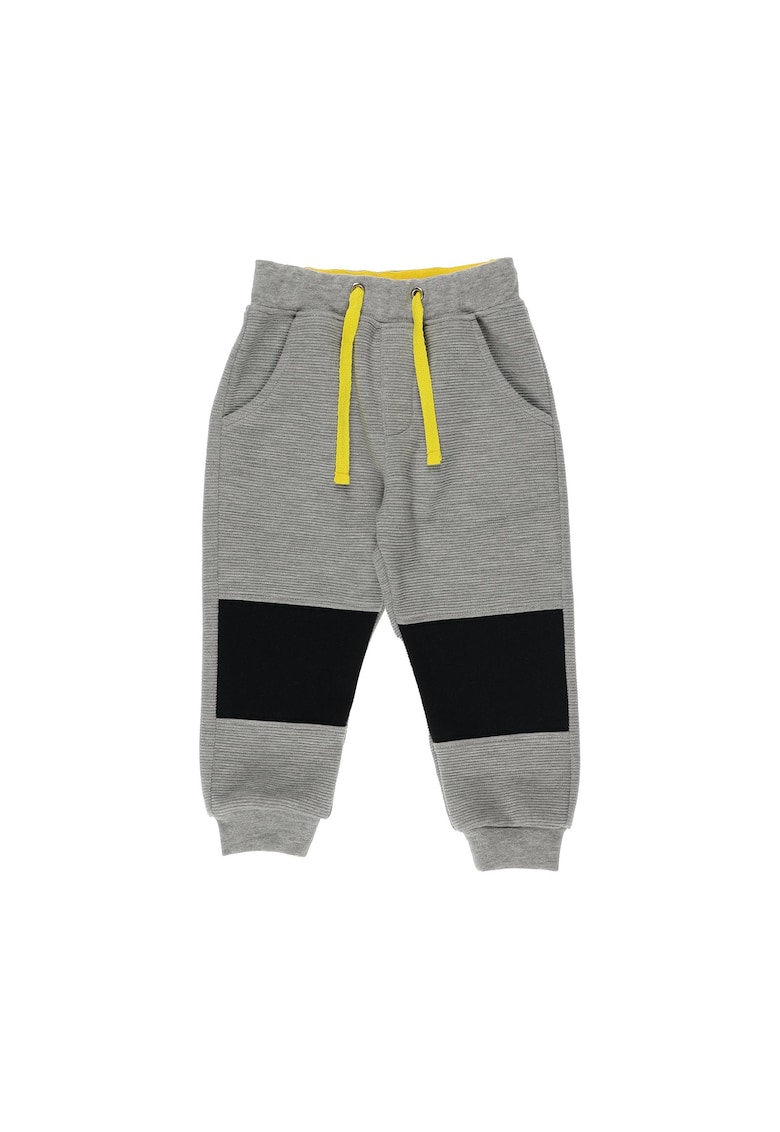 Pantaloni sport cu detaliu negru la genunchi  - Fun Adventure - Gri - pentru baietei - Gri melange