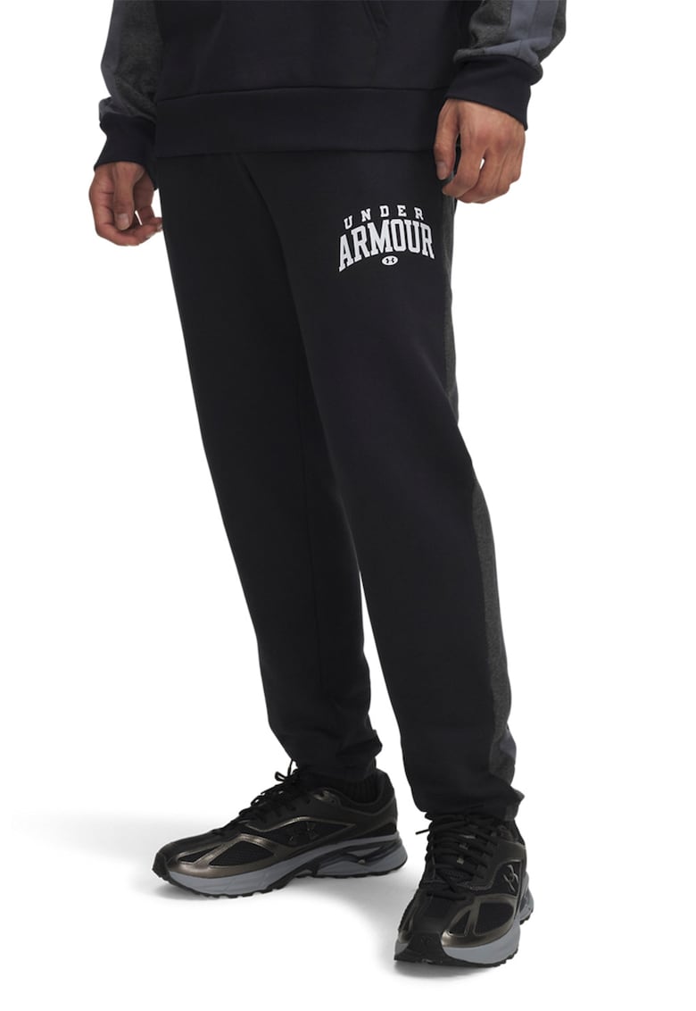 Pantaloni din material fleece pentru fitness Rival - Negru/Gri inchis