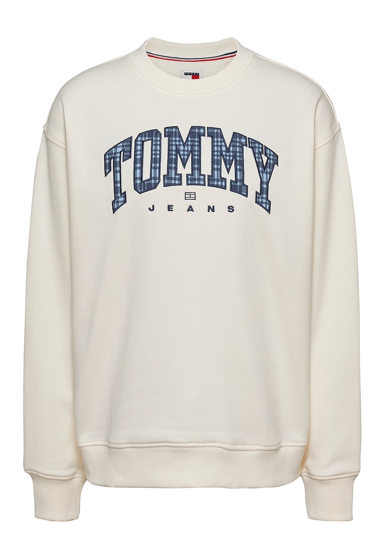 Bluza de trening cu logo brodat - Crem