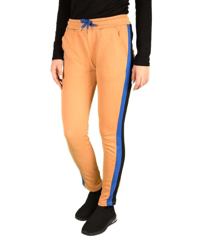 Pantaloni crem cu dunga albastra - cod 40384 [CLONE]