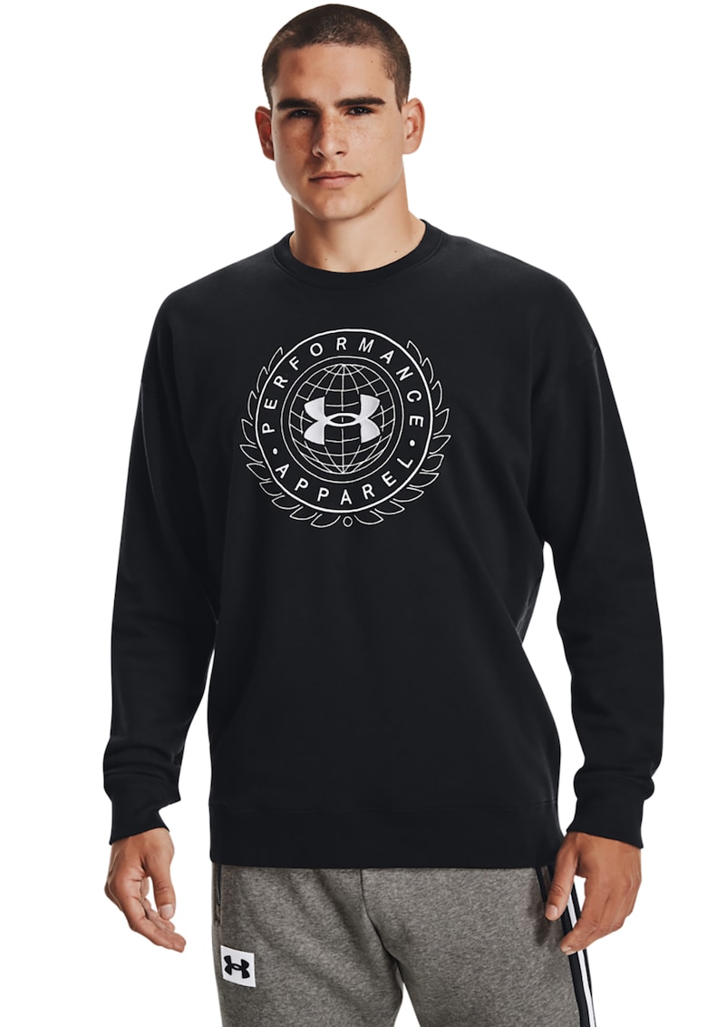 Bluza din material fleece cu logo pentru antrenament Rival - Alb/Negru