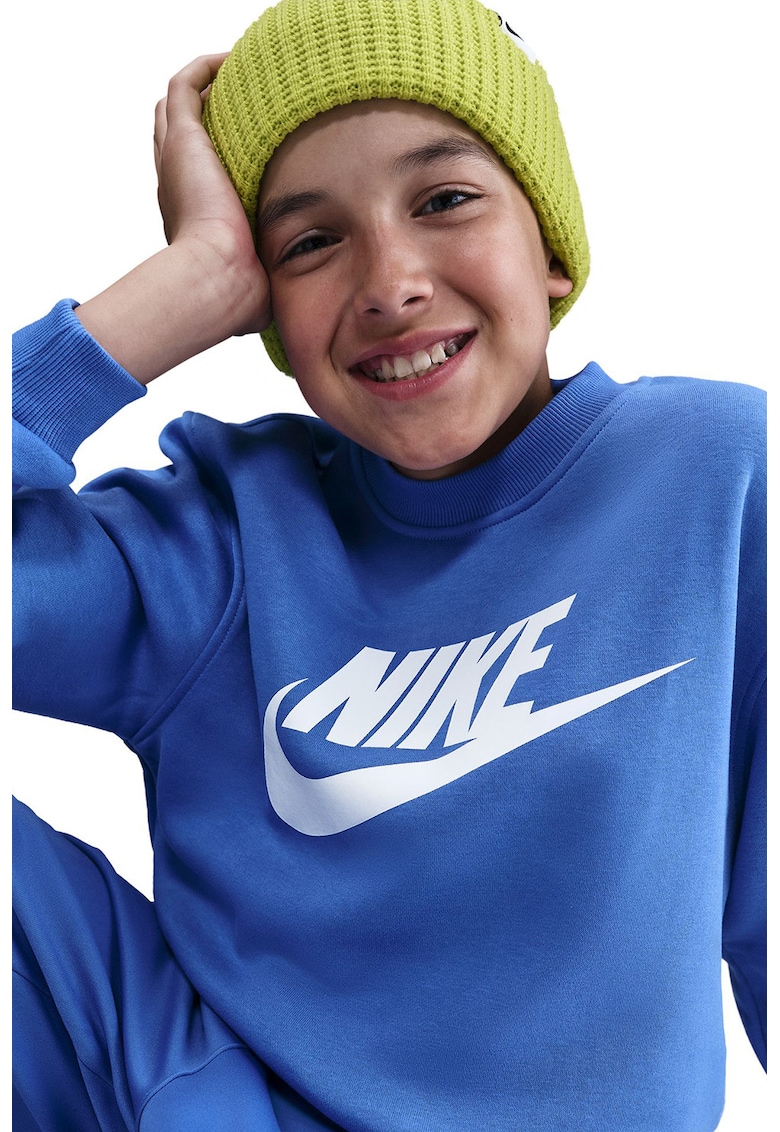 Bluza de trening din amestec de bumbac cu logo Club - Albastru royal