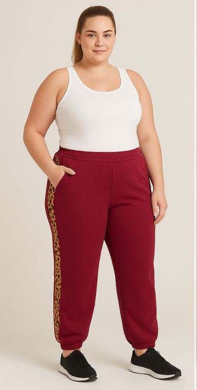 Pantaloni de trening cu dunga laterala, marimi mari, 2-5 XL, en-gross