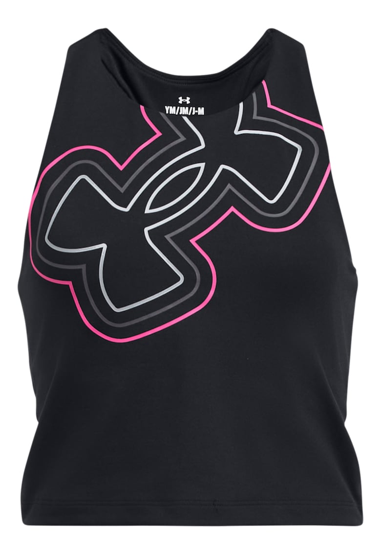 Top racerback cu monograma - pentru antrenament Motion Branded - Negru