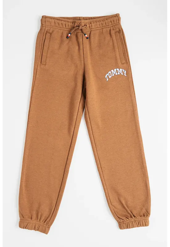 Pantaloni de trening cu imprimeu logo - Maro
