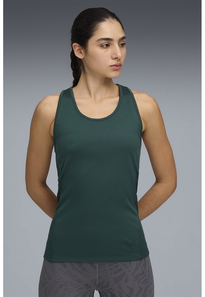 Top racerback pentru antrenament Train All Day - Negru/Negru stins