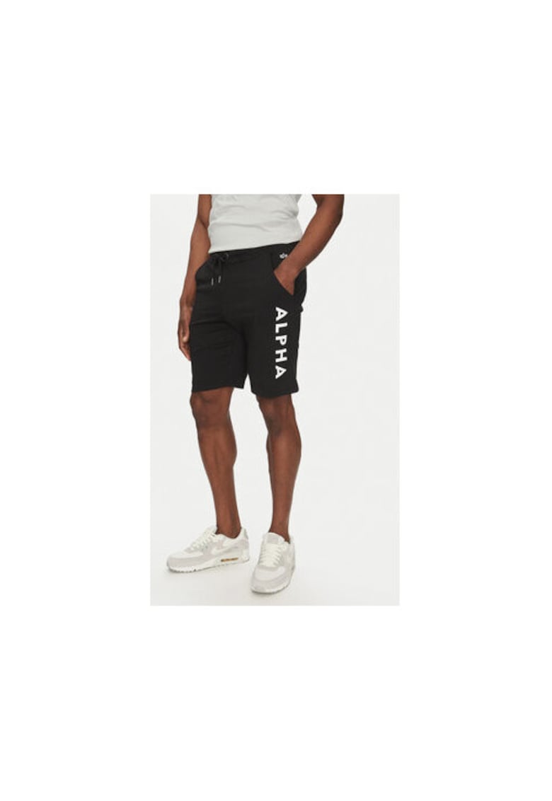 Pantaloni scurti sport barbati  116366 - Bumbac - Negru - Negru