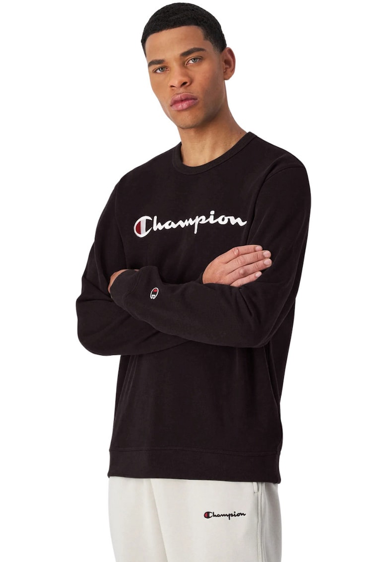 Bluza sport pentru barbati  bumbac - cu maneca lunga - negru