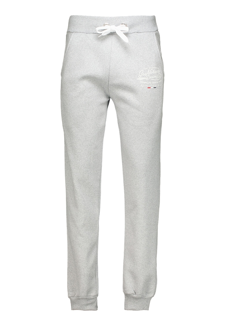 Pantaloni de trening cu buzunare laterale si imprimeu logo Merci - Gri deschis melange