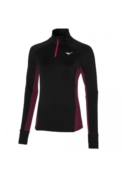 Bluza alergare dama  Warmalite Half Zip - Negru/Roz