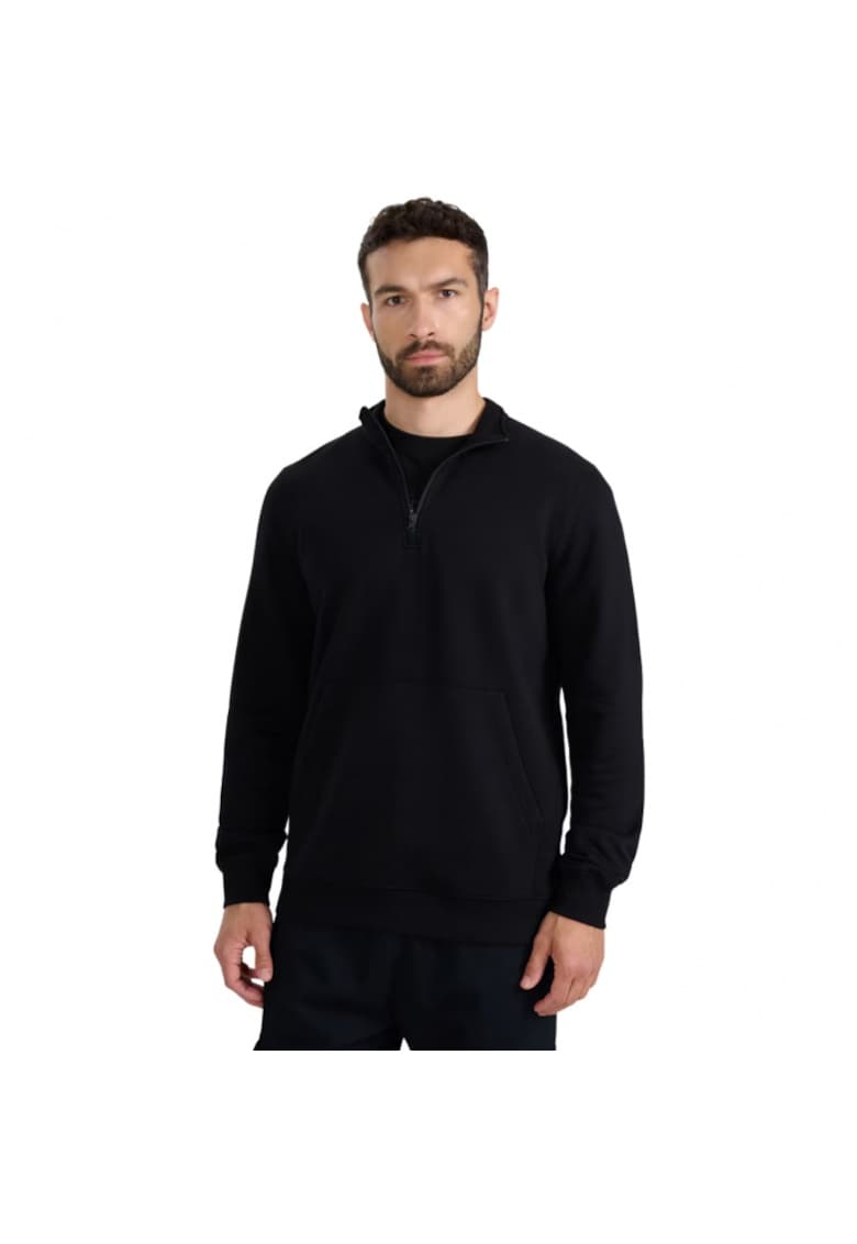 Bluza  cu fermoar 1/2 - negru - barbati - sport