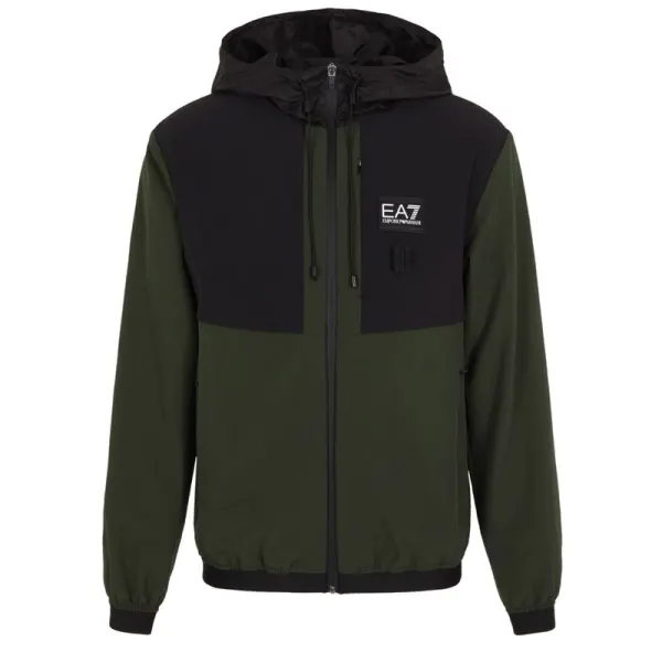 Bluza cu Fermoar EA7 M hoodie full zip nylon