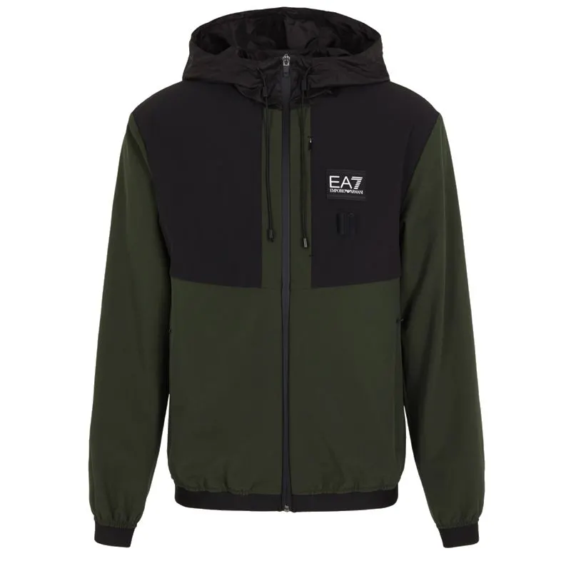 Bluza cu Fermoar EA7 M hoodie full zip nylon