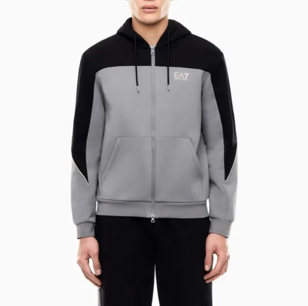 Bluza cu fermoar EA7 TRAIN ATHLETIC COLOUR BLOCK M HOODIE FZ BR