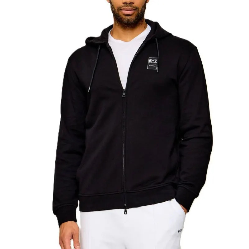 Bluza cu fermoar EA7 TRAIN BLACK EDITION LG HOODIE FZ