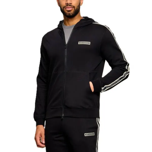 Bluza cu fermoar EA7 TRAIN LOGO SERIES MAN  HOODIE FZ CO PL TAPE