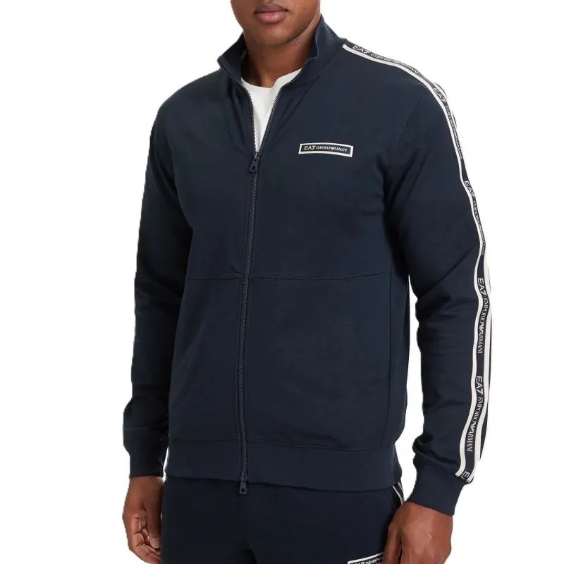 Bluza cu fermoar EA7 TRAIN LOGO SERIES MAN T-TOP FZ CO PL TAPE