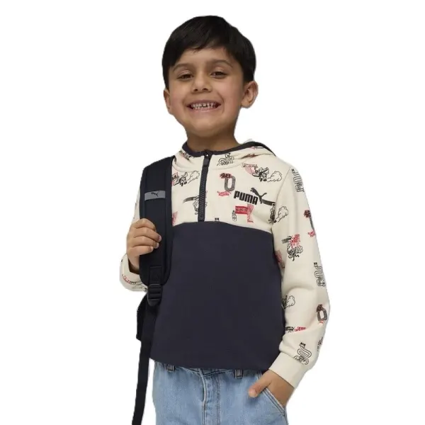 Bluza cu fermoar Puma LITTLE RUNNERS Half-Zip Hoodie PS