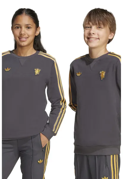Bluza cu logo contrastant pentru fotbal Manchester United - Galben pai/Gri antracit