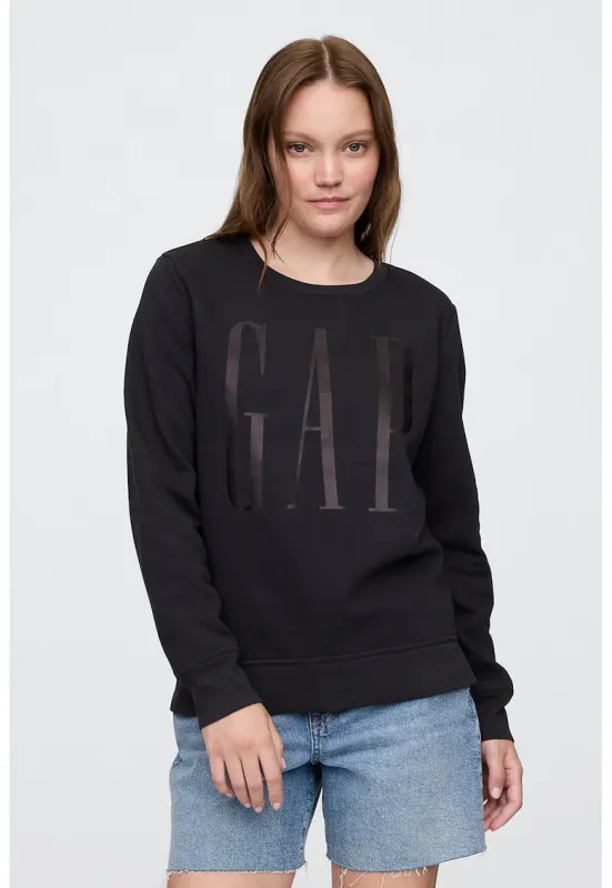 Bluza de trening cu croiala lejera si logo - Negru