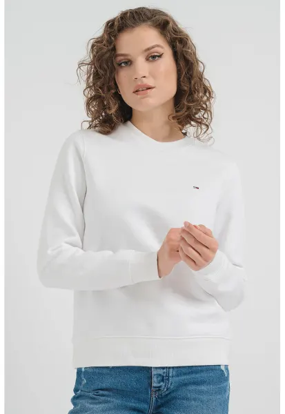 Bluza de trening cu decolteu la baza gatului - Alb optic