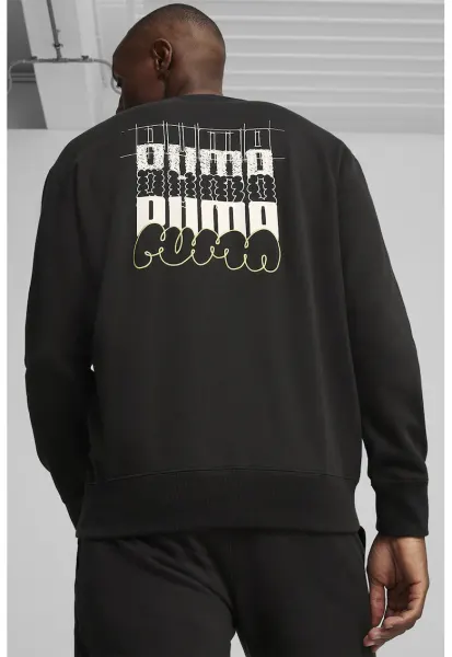 Bluza de trening cu decolteu la baza gatului Classics Brand Love - Alb/Negru