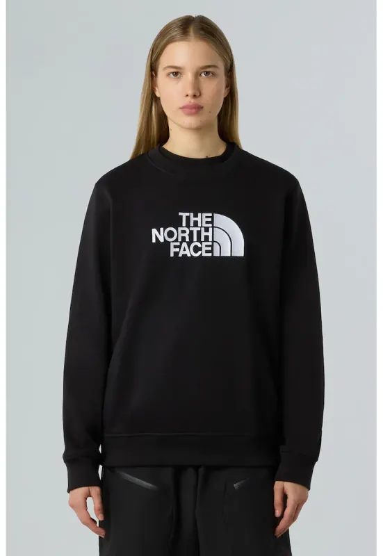 Bluza de trening cu decolteu la baza gatului si logo Drew Peak - Alb/Negru