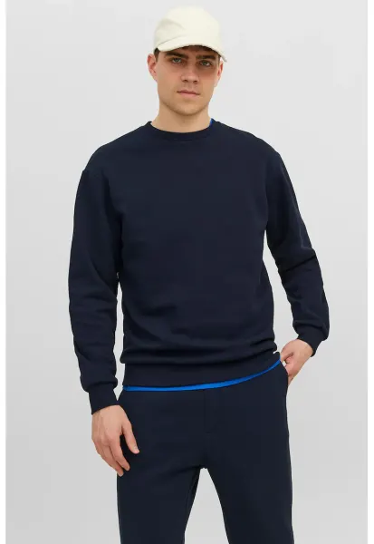 Bluza de trening cu decolteu la baza gatului si model uni