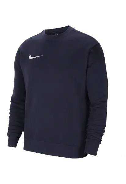 Bluza de trening cu decolteu la baza gatului si monograma - Albastru inchis