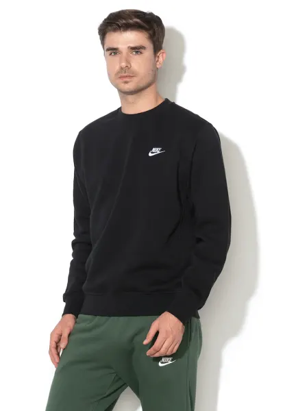 Bluza de trening cu decolteu la baza gatului Sportswear369 - Alb/Negru