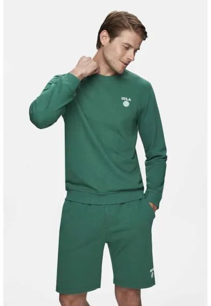 Bluza de trening cu decolteu la baza gatului -  VALLEY - Verde