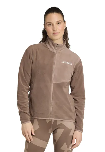 Bluza de trening cu fermoar - pentru drumetie - Maro/Maro deschis