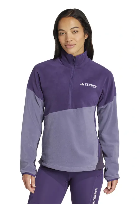Bluza de trening cu fermoar scurt - pentru drumetii - Violet/Lila