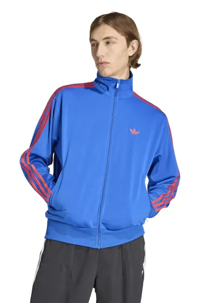 Bluza de trening cu fermoar si guler inalt Firebird - Coral/Albastru