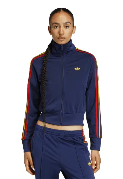 Bluza de trening cu fermoar si logo Classic - Rosu/Galben sofran/Bleumarin