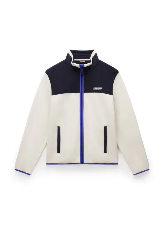 Bluza de trening cu fermoar T-Dergana - Bej deschis/Bleumarin