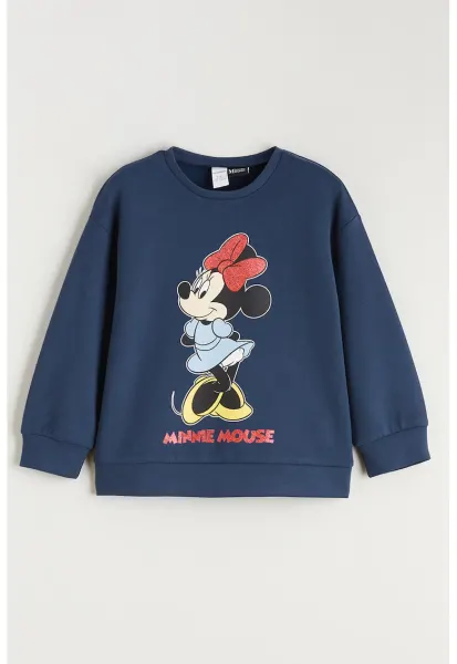 Bluza de trening cu imprimeu cu Minnie Mouse - Rosu/Albastru inchis/Albastru glaciar